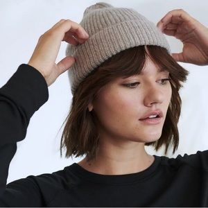 Quince Mongolian Cashmere Beanie Hat and Gloves Set